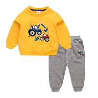 Children's Sweater Suit winter Clothes Plus Velvet Thickening