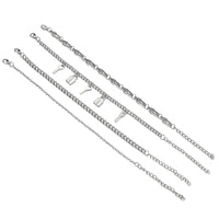 Creative Personality Punk Style Silver Metal Chain Anklet