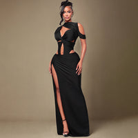 Elegant Hollow-Out Saint-Tropez One-Shoulder Sexy Dress