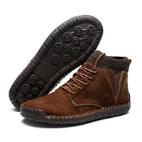 Men's Martin boots winter plus cotton mid-tube snow boots