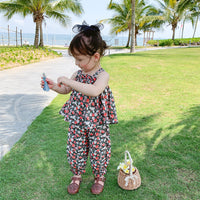Chiffon vest trousers children's clothing summer new Korean version