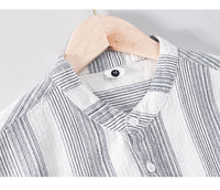 Cotton Breathable Casual Short Sleeve Simple Striped T-shirt