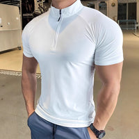 Mens Half-Zip Sports & Leisure Short-Sleeve Pullover