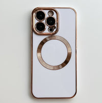Solid Color Electroplating Magnetic Pull Ribbon Lens Protector Protection Mobile Phone Shell