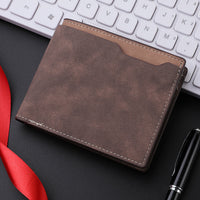 Two Fold Frosted Wallet Simple Multi-card-slot
