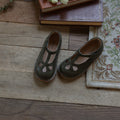 Vintage Hollowed Out Velcro Leather Shoes For Babies