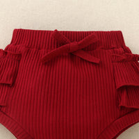 White Flounced Sleeve Shorts Suit