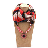 Pearl chiffon jewelry necklace scarf