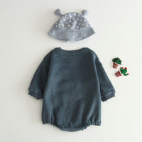 Cute flocking dog climbing suit