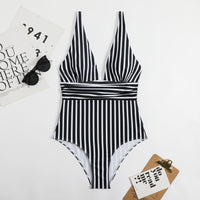 New Bikini Women's One-piece Swimsuit Striped