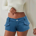 European And American Ins Style Slim Fit Denim Shorts