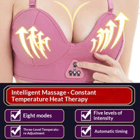 Wireless Vibrating Breast Massage Device With Heat Therapy For Bras