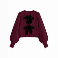 Womens Polyester Long-sleeved Knitted Sweater