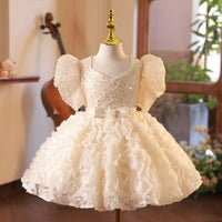 Children's Flower Girl Baby Girl One Year Old Birthday Party Princess Dress