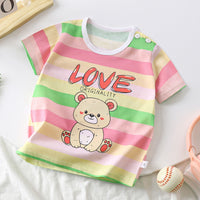 Children's Pure Cotton Cartoon Short-sleeved Korean