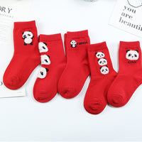 Children's Socks Autumn And Winter New Cartoon Panda Tube Socks