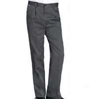 Kitchen Striped Chef's Pants And Dining Room Elastic Pants