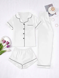 Long Pantssmooth-surface Womens Loungewear Set In French Style