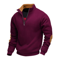 Fashionable Simple Turtleneck Half Placket Zipper Sweater