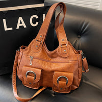 Women's Leather Vintage Sports Shoulder Bag