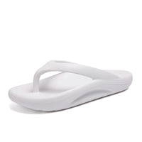 Flip-flops Men Wear Sandy Beach Platform Outside And Step On Shit