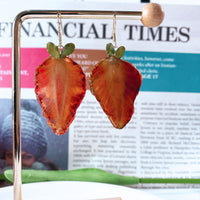 Strawberry Slices Fruit Stud Earrings For Women