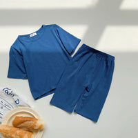 Modal Children's Pajamas Short-sleeved Thin Bellyband Homewear Suit
