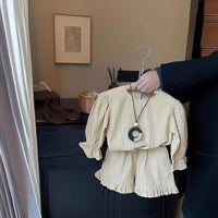 Khaki For Spring Mori Style Retro Texture Fabric Suit