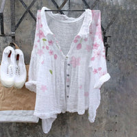 Amazon Cross-border New Arrival Fashion Women's Shirt Natural Landscape Avatar Print