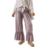 High-waisted Casual Versatile Drawstring Wide-leg Pants