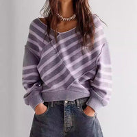 New Off-shoulder Loose Off-shoulder Top Long Sleeve Sweater