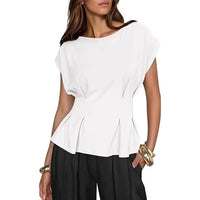 Round-neck Short-sleeve T-shirt Womens Casual Versatile Fashion Top