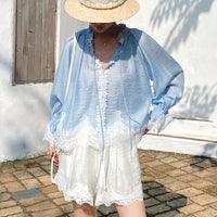 Southern France-style Long-sleeve Womens Designer Top European And American-style Shirt