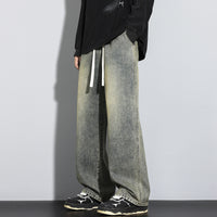 Mens Relaxed Wide Leg Minimalist And Comfortable Jeans