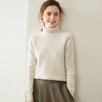 Knitted Cashmere Casual All-matching Fashion Pullover Bottoming Sweater