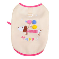 Pet Dachshund Balloon Sweatshirt Fleece Lined Vest For Small Dogs