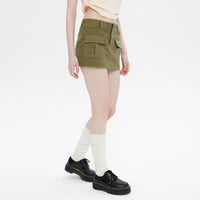 Hot Girl Retro Overalls Style Pocket Skirt