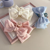 Plain Color XL Bow Ribbon Hair Claw