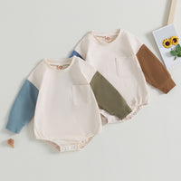 Baby Long Sleeved Round Neck Jumpsuit