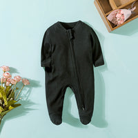 Baby Bodysuit Long Sleeve Zipper Wrapped Hip Hopper Creeper