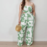 Women's Versatile Strapless High-waist Jumpsuit