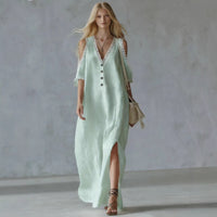 New Lace-trimmed Loose-fit Womens Casual Dress
