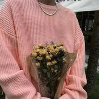 Loose Casual Retro Trendy Underwear Crew Neck Sweater