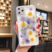 Epoxy Glitter Real Flower Protective Cover