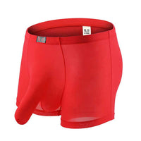 Men's Breathable Ice Silk Separation Solid Color Separation Boxer Briefs