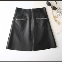 Bag Hip High Waist Thin Sheep Skin Skirt