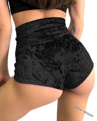 High Waist Steel Tube Tight Hip-exposed Shorts