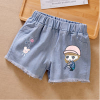 Girls' Denim Shortsversatile And Perfect For Wearing Outdoors