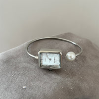 Gold Square Pearl Women's Light Luxury Exquisite Bracelet Watch