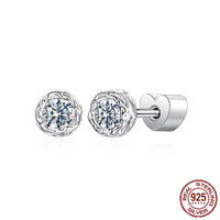 Original D-color Texture Rock Candy Moissanite Ear Studs